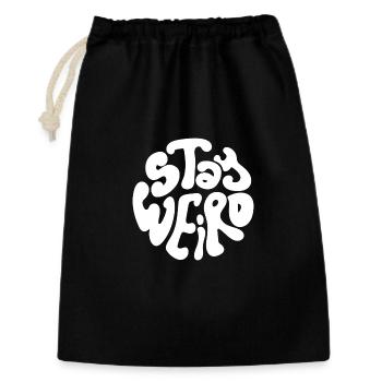 Restez bizarre - Sac cadeau 30 x 45 cm - noir - Devant