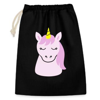 Cute unicorn with closed eyes - Gift Bag 30 x 45 cm - black - Front