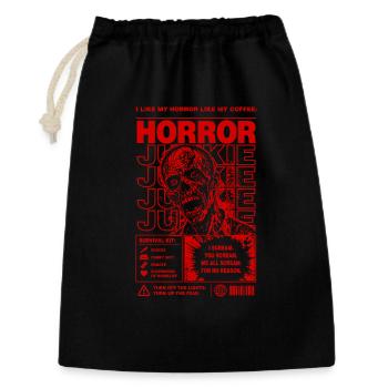 Horror Junkie Zombie Retro Design - Geschenkbeutel aus Baumwolle (30 x 45 cm) - Schwarz - Vorne