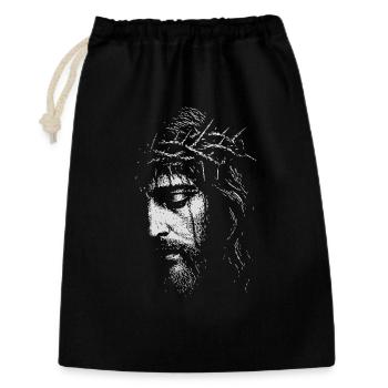 Portrait de la couronne d’épines de Jésus - Sac cadeau 30 x 45 cm - noir - Devant