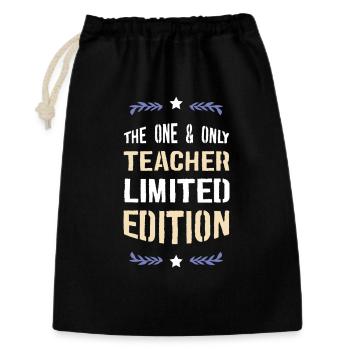 Einziger Lehrer Limited Edition - Geschenkbeutel aus Baumwolle (30 x 45 cm) - Schwarz - Vorne