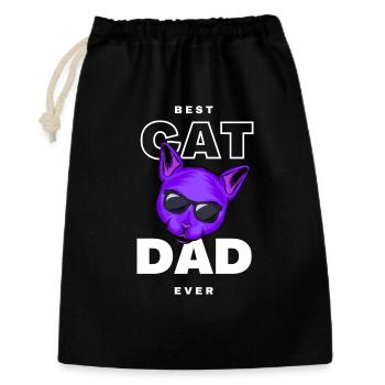 Cat Daddy Lila Schwarze Brille - Geschenkbeutel aus Baumwolle (30 x 45 cm) - Schwarz - Vorne