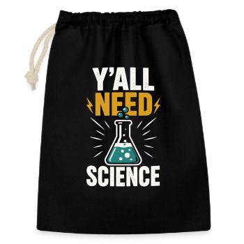 Science is needed - Gift Bag 30 x 45 cm - black - Front