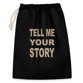 TELL ME YOUR STORY - Gift Bag 30 x 45 cm - black - Front