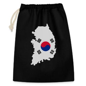 South Korea flag map - Gift Bag 30 x 45 cm - black - Front