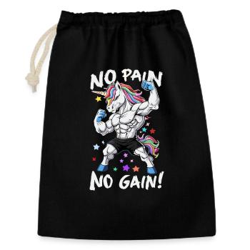 Licorne puissante, sans douleur, sans gain de forme - Sac cadeau 30 x 45 cm - noir - Devant