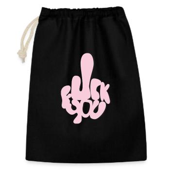 Fuck You in Bubble Letters - Gift Bag 30 x 45 cm - black - Front