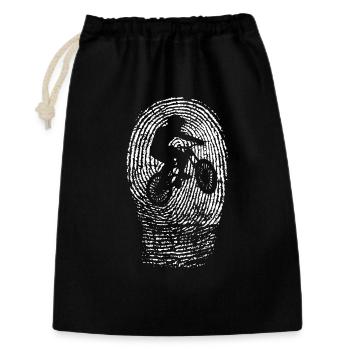 Empreinte digitale VTT - Sac cadeau 30 x 45 cm - noir - Devant