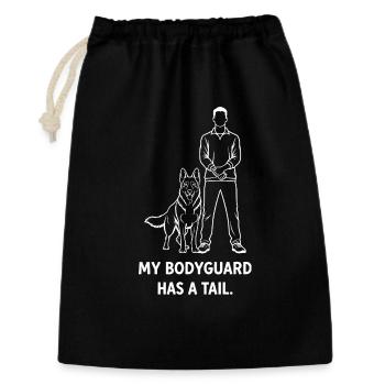 My bodyguard has a cock. - Gift Bag 30 x 45 cm - black - Front