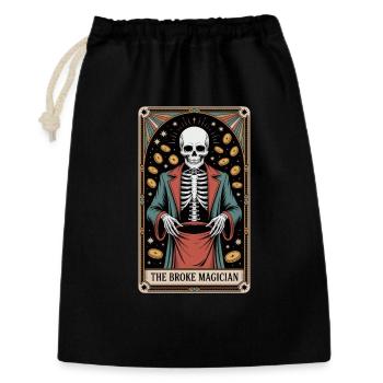 The Broke Magician Skeleton Wizard Tarot - Gift Bag 30 x 45 cm - black - Front