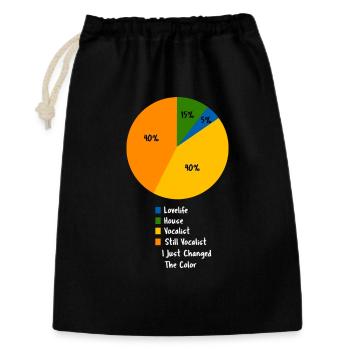 Lustiger Sänger Pie Chart Sänger Humorvoller Gesang - Geschenkbeutel aus Baumwolle (30 x 45 cm) - Schwarz - Vorne