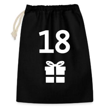 für Damen, 18 geschenkschachtel silhouette - Geschenkbeutel aus Baumwolle (30 x 45 cm) - Schwarz - Vorne
