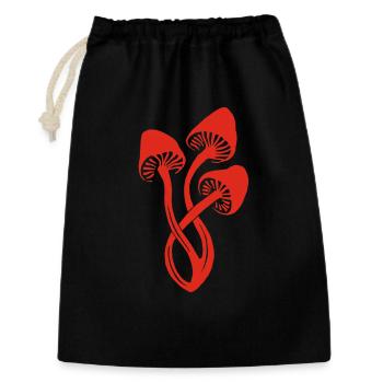 Trio of red mushrooms - Gift Bag 30 x 45 cm - black - Front