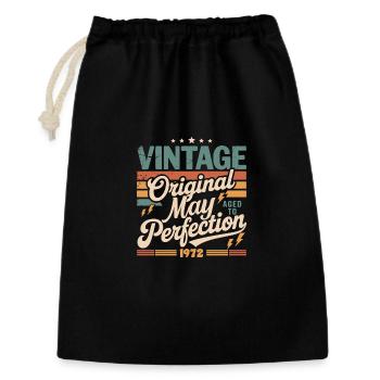 Vintage May 1972 – Perfection for 54 years - Gift Bag 30 x 45 cm - black - Front