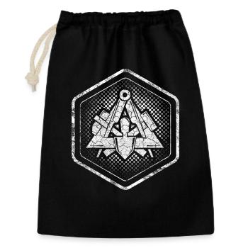 Guild sign Maurer Hexagon in used look - Gift Bag 30 x 45 cm - black - Front