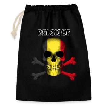 Skull Jolly Roger Pirate Flag Belgique R6Z - Gift Bag 30 x 45 cm - black - Front