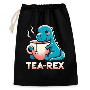 Thé Rex Thé Rex Cadeau de buveur de thé - Sac cadeau 30 x 45 cm - noir - Devant