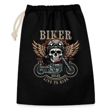 Biker Rules - Since 1984 - Live to Ride - Gift Bag 30 x 45 cm - black - Front