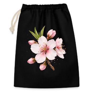 Almond Blossom Pink Spring Flower - Gift Bag 30 x 45 cm - black - Front