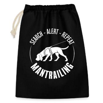 Bloodhound Mantrailing Hundesport Suchhunde Hunde - Geschenkbeutel aus Baumwolle (30 x 45 cm) - Schwarz - Vorne