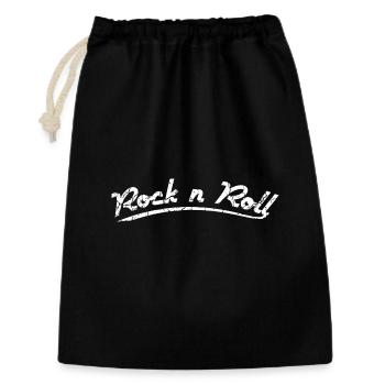 Rock n Roll white Retro style grunge - Gift Bag 30 x 45 cm - black - Front