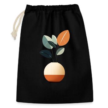 Minimalist Flowers - Gift Bag 30 x 45 cm - black - Front