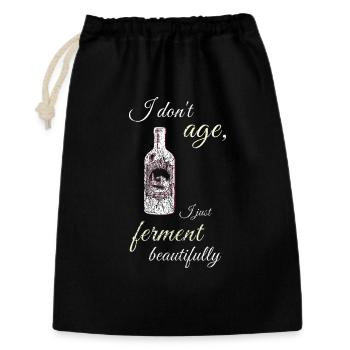 Je fermente magnifiquement – Wine Humor Tee - Sac cadeau 30 x 45 cm - noir - Devant