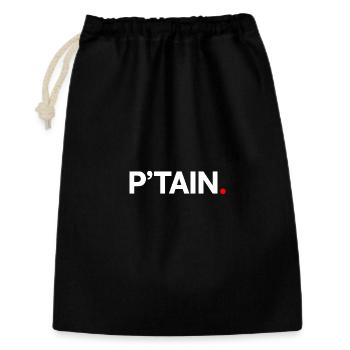 P'TAIN | Minimalist humor reaction - Gift Bag 30 x 45 cm - black - Front