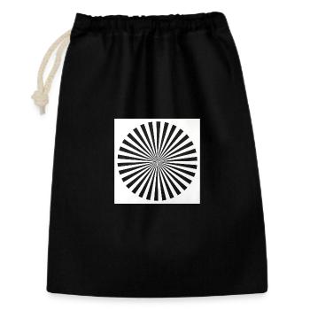 Illusion d’optique radiale - Sac cadeau 30 x 45 cm - noir - Devant