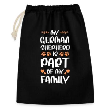 Berger allemand – Membre de la famille - Sac cadeau 30 x 45 cm - noir - Devant