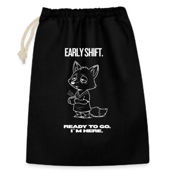 Chemise Fox du Matinal – Prête à partir. Je suis là - Sac cadeau 30 x 45 cm - noir - Devant