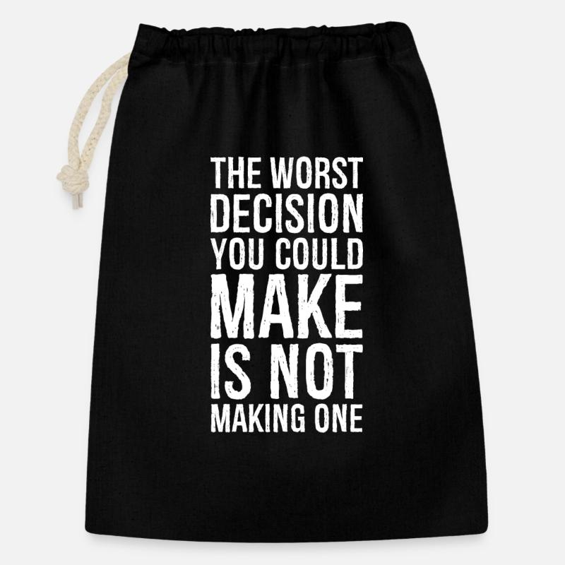 the worst decision you could make is not making - Gift Bag 30 x 45 cm - black