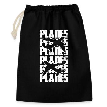 Airplanes - Gift Bag 30 x 45 cm - black - Front