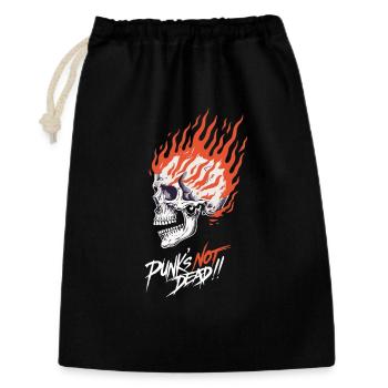 Crâne en Flammes Punk’s Not Dead – Burning Skull - Gift Bag 30 x 45 cm - black - Front