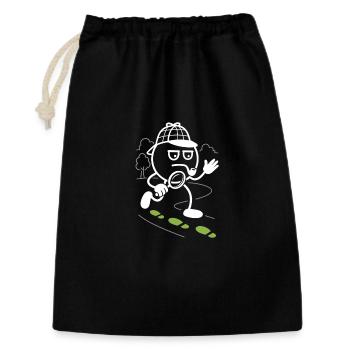 Ribbo en détective à la recherche d’indices - Sac cadeau 30 x 45 cm - noir - Devant