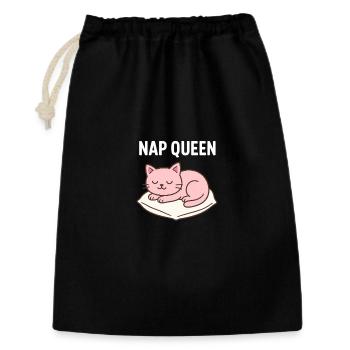Cute sleeping cat design - Gift Bag 30 x 45 cm - black - Front
