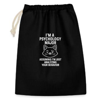 I'M A PSYCHOLOGY MAJOR   ASSUMING I'M JUST   AN... - Sac cadeau 30 x 45 cm - noir - Devant