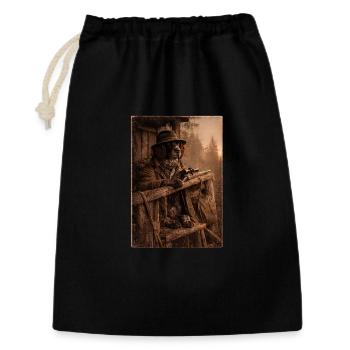 Evening Hide - German Longhair - Gift Bag 30 x 45 cm - black - Front