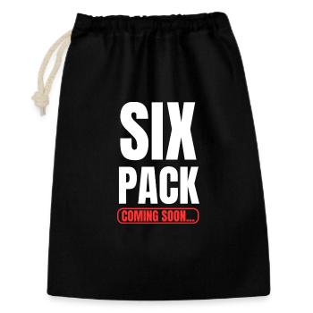 Six Pack coming soon! Fitness Motivation Sport - Gift Bag 30 x 45 cm - black - Front