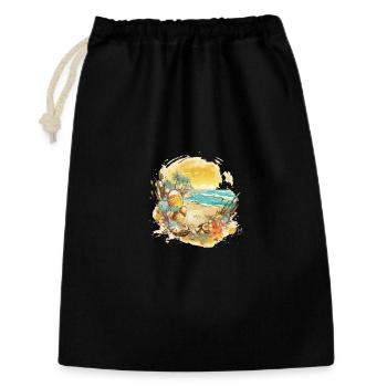 Rêve de plage - Sac cadeau 30 x 45 cm - noir - Devant