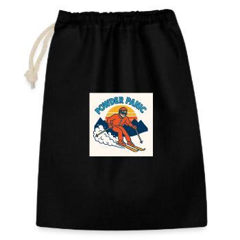 Powder Panic Retro Ski - Gift Bag 30 x 45 cm - black - Front