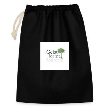 Geist formt Materie Baum - Geschenkbeutel aus Baumwolle (30 x 45 cm) - Schwarz - Vorne
