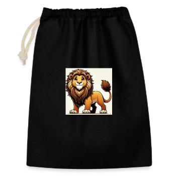 Warm cartoon lion - Gift Bag 30 x 45 cm - black - Front