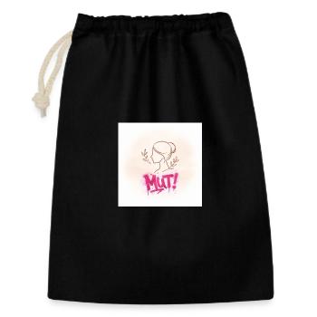 Mut! Graffiti-Frauen-Silhouette - Geschenkbeutel aus Baumwolle (30 x 45 cm) - Schwarz - Vorne