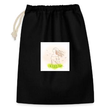 La liberté dans le vent - Sac cadeau 30 x 45 cm - noir - Devant