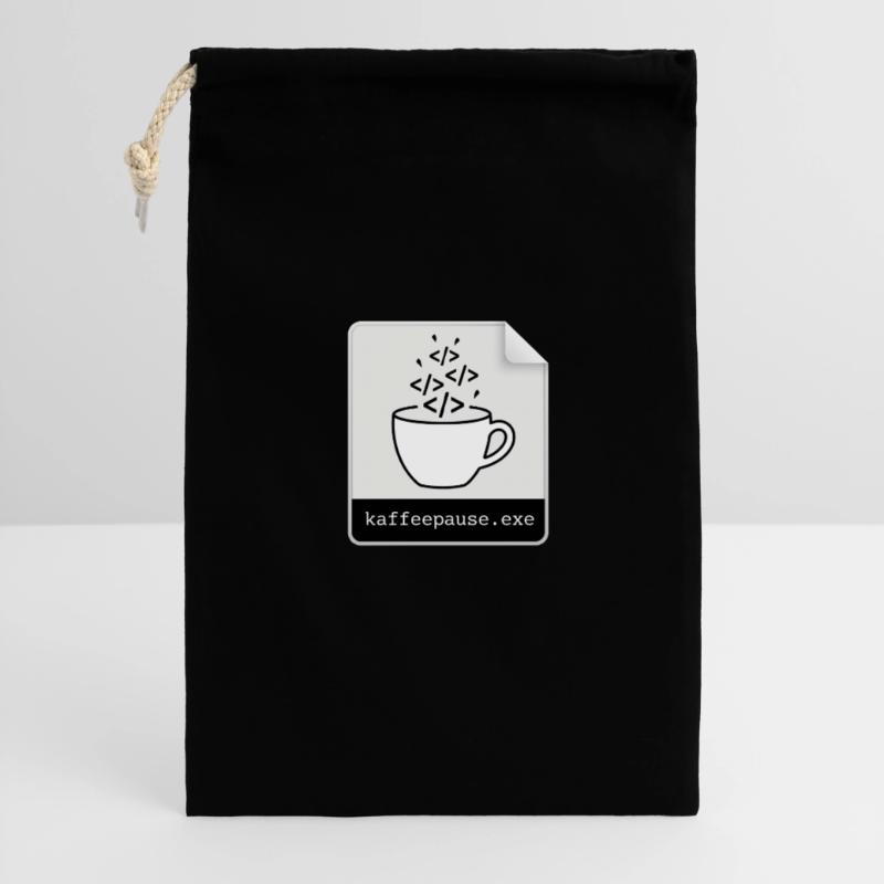Kaffeepause.exe - IT Programmieren Informatik Code Geschenkbeutel aus Baumwolle (30 x 45 cm)