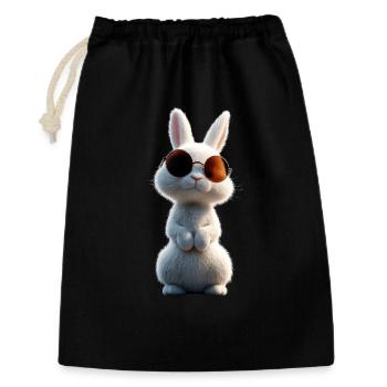 Mountain Rabbit Arctic Hare Albino Rabbit White Rabbit - Gift Bag 30 x 45 cm - black - Front