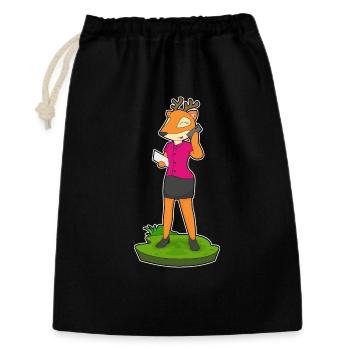 Deer Secretary Téléphone portable - Sac cadeau 30 x 45 cm - noir - Devant