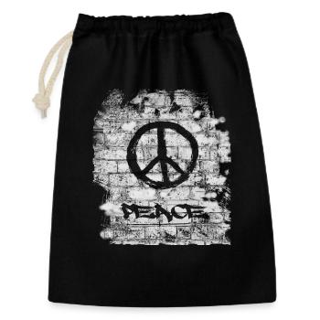 Peace - Gift Bag 30 x 45 cm - black - Front