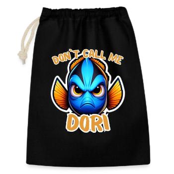 Dori en colère - Sac cadeau 30 x 45 cm - noir - Devant